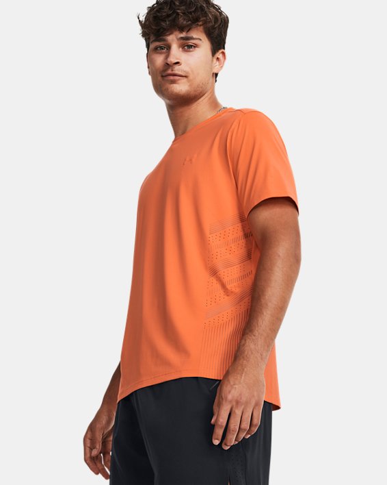 เสื้อแขนสั้น UA Iso-Chill Laser Heat สำหรับผู้ชาย in Orange image number 2